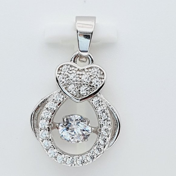 925 Sterling Silver Cubic Zircon Pendant for Women/Girls, US925P1117 - Picture 6 of 7